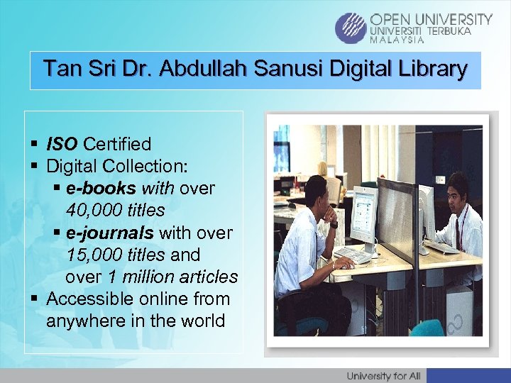 Tan Sri Dr. Abdullah Sanusi Digital Library § ISO Certified § Digital Collection: §