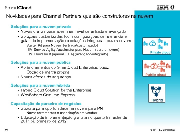 Novidades para Channel Partners que são construtores na nuvem Soluções para a nuvem privada