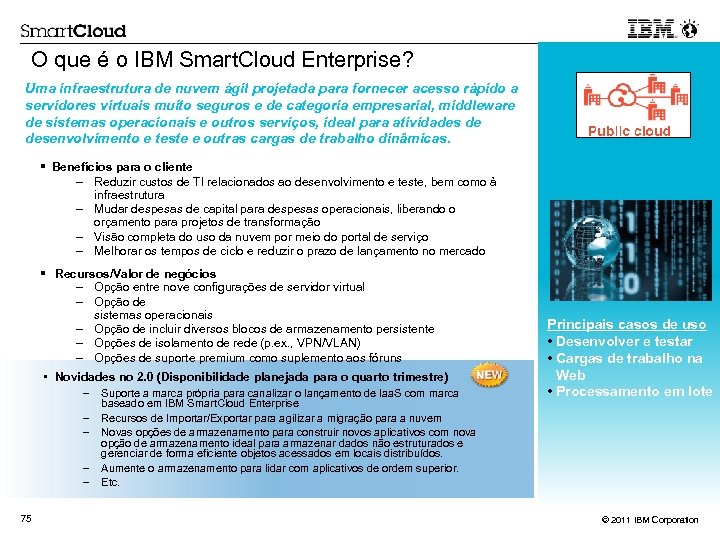 O que é o IBM Smart. Cloud Enterprise? Uma infraestrutura de nuvem ágil projetada