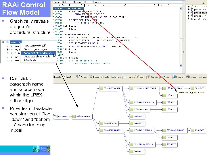 RAAi Control IBM Software Group | Rational software Flow Model § Graphically reveals program's