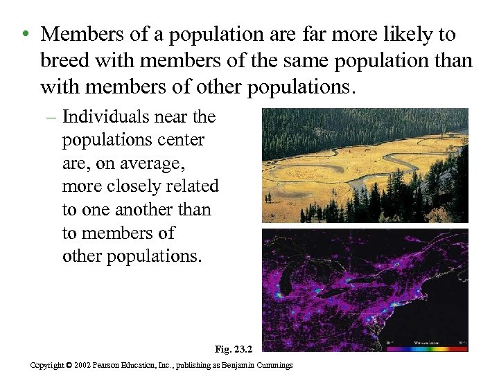  • Members of a population are far more likely to breed with members