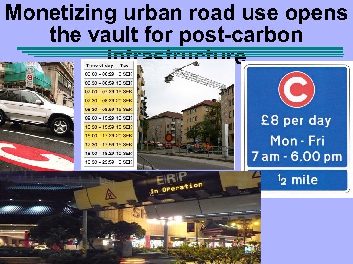 Monetizing urban road use opens the vault for post-carbon infrastructure 