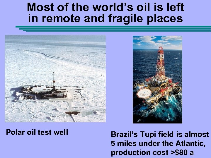 Most of the world’s oil is left in remote and fragile places Polar oil