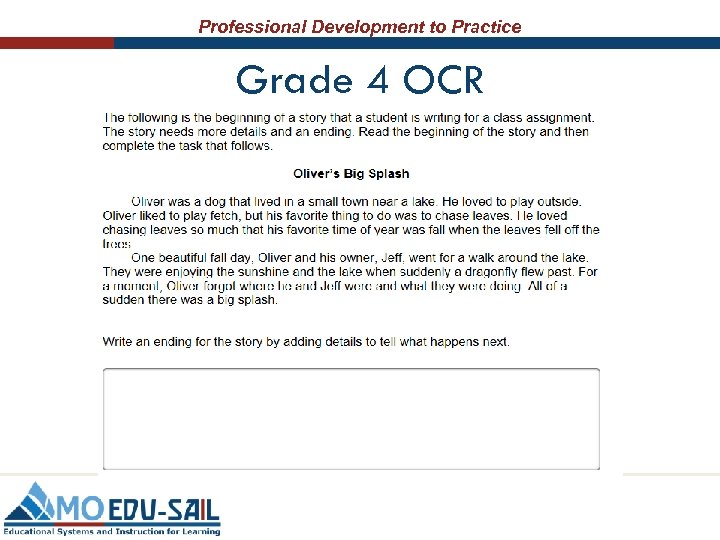 Professional Development to Practice Grade 4 OCR 