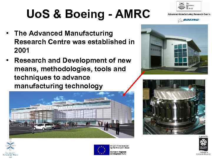 Uo. S & Boeing - AMRC • The Advanced Manufacturing Research Centre was established