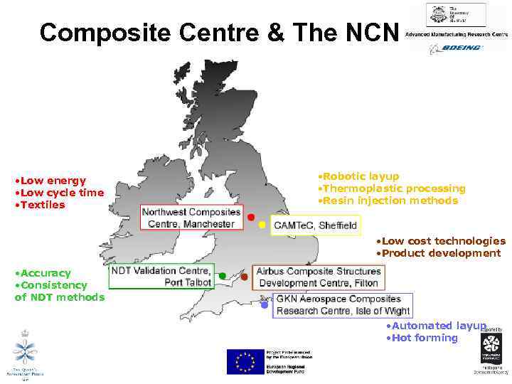 Composite Centre & The NCN • Low energy • Low cycle time • Textiles