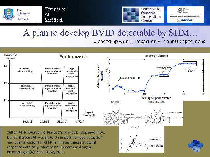 Composites At Sheffield. A plan to develop BVID detectable by SHM… …ended up with