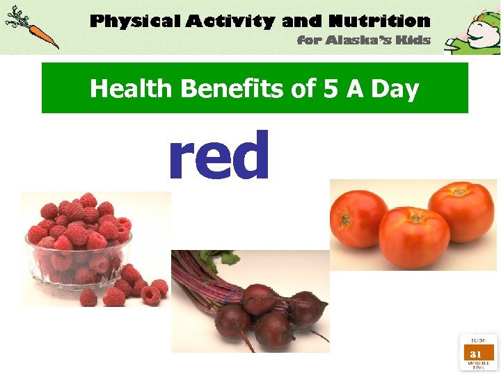 Health Benefits of 5 A Day red 31 