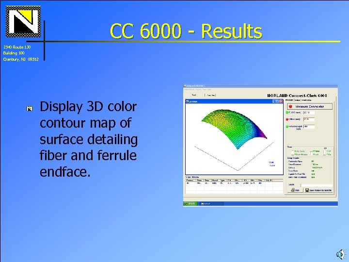 CC 6000 - Results 2540 Route 130 Building 100 Cranbury, NJ 08512 Display 3