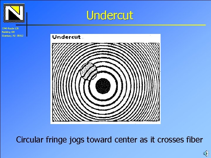 Undercut 2540 Route 130 Building 100 Cranbury, NJ 08512 Circular fringe jogs toward center