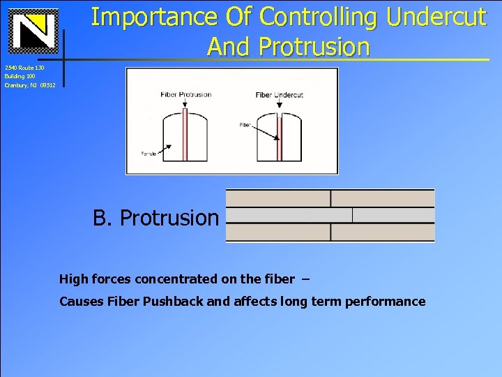 Importance Of Controlling Undercut And Protrusion 2540 Route 130 Building 100 Cranbury, NJ 08512