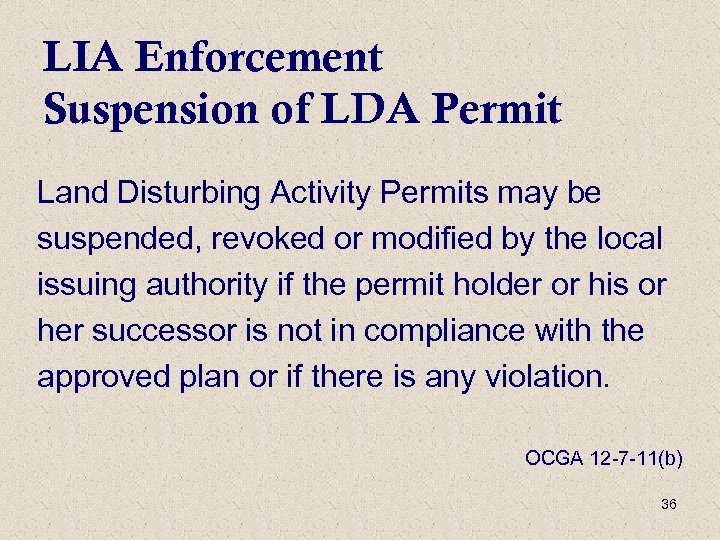 The Erosion and Sedimentation Act of 1975