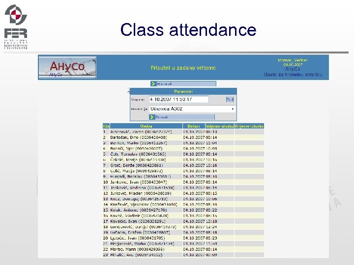 Class attendance 