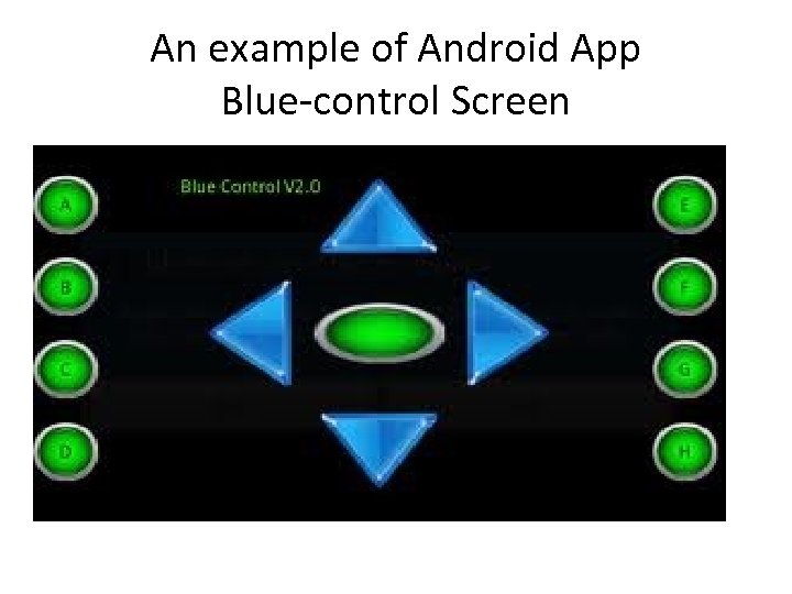 An example of Android App Blue-control Screen 