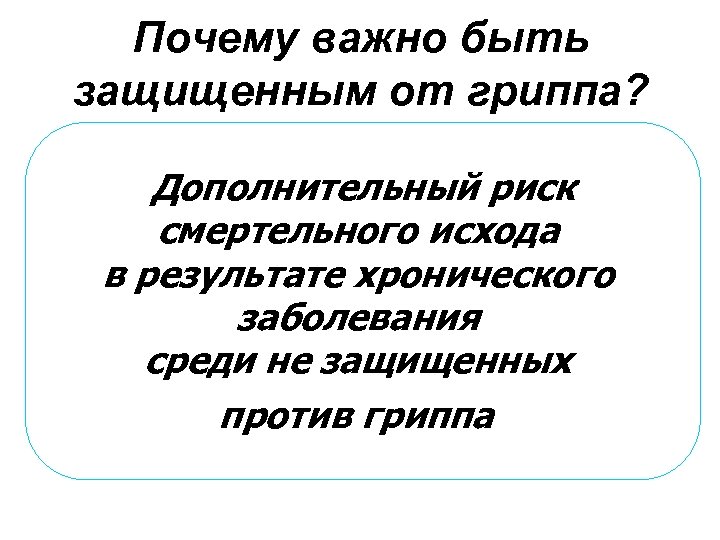 Почему важно быть защищенным от гриппа? Дополнительный риск смертельного исхода в результате хронического заболевания