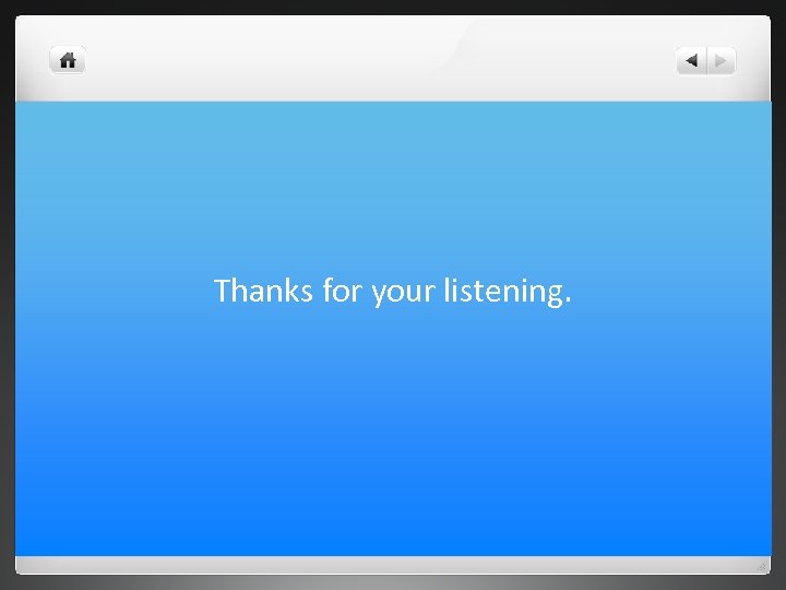 Thanks for your listening. 