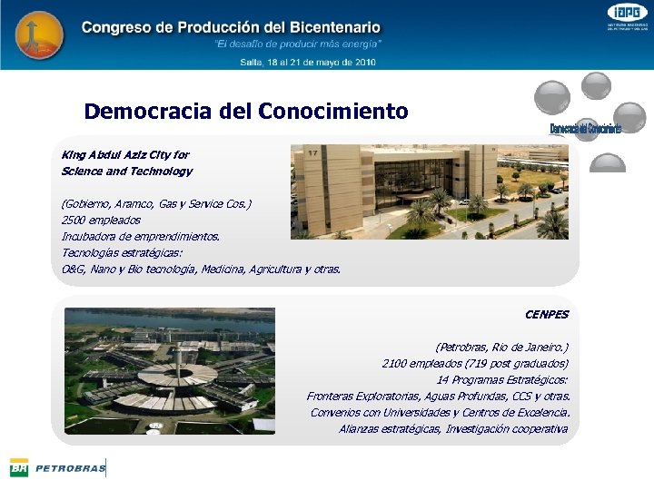 Democracia del Conocimiento King Abdul Aziz City for Science and Technology (Gobierno, Aramco, Gas