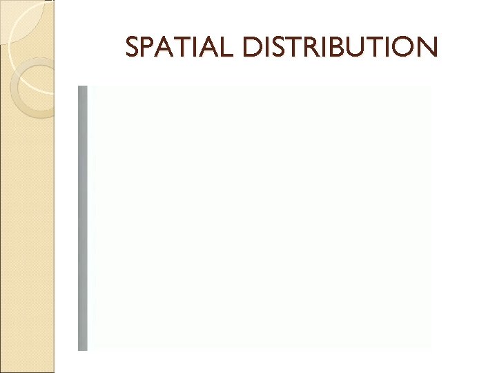 SPATIAL DISTRIBUTION 