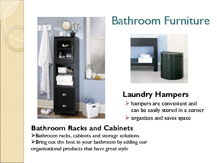 Bathroom Furniture Laundry Hampers Ø hampers are convenient and can be easily stored in