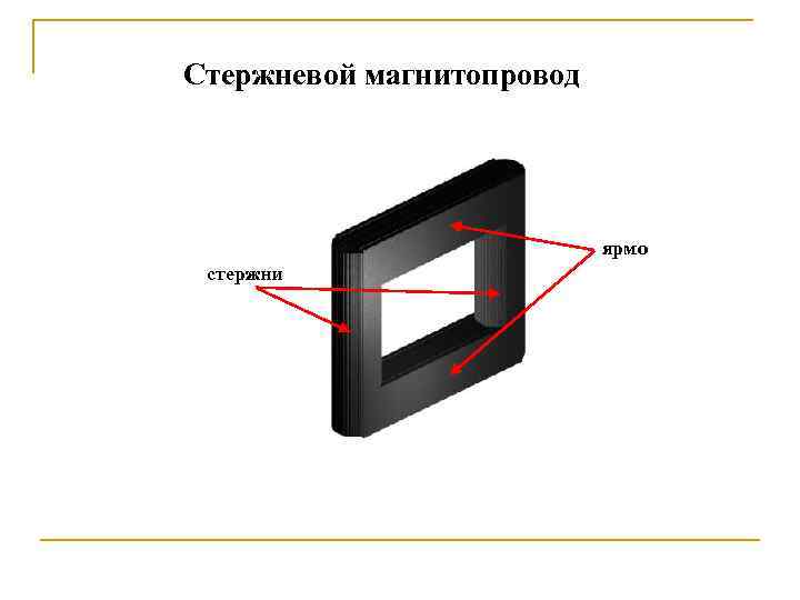 Стержневой магнитопровод ярмо стержни 