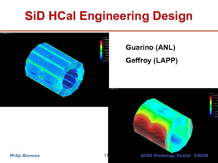 Si. D HCal Engineering Design Guarino (ANL) Geffroy (LAPP) Philip Burrows 17 ACFA Workshop,