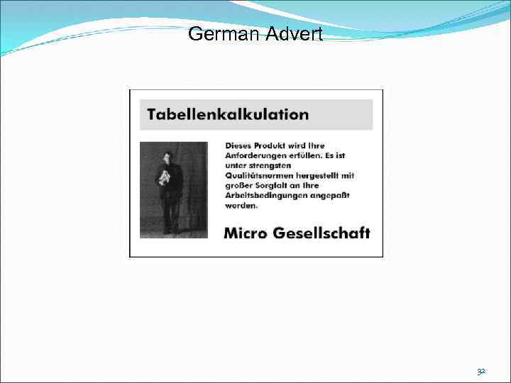 German Advert 32 