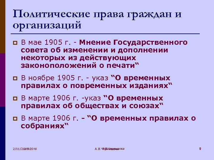 Политические права граждан и организаций p В мае 1905 г. - Мнение Государственного совета