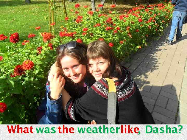 What was the weatherlike, Dasha? 