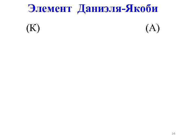 Элемент Даниэля-Якоби (К) (А) 14 