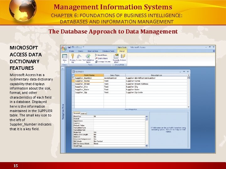 Management Information Systems CHAPTER 6: FOUNDATIONS OF BUSINESS INTELLIGENCE: DATABASES AND INFORMATION MANAGEMENT The