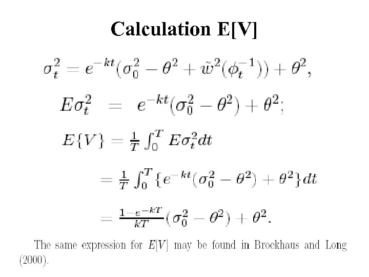 Calculation E[V] 