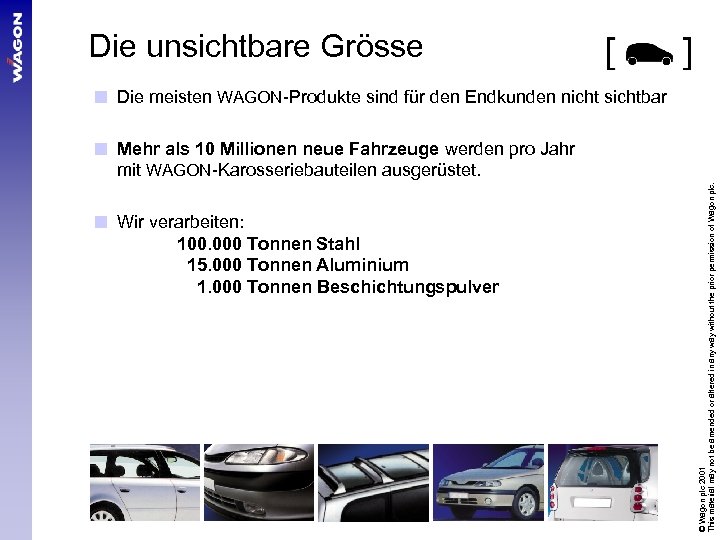 Die unsichtbare Grösse < Die meisten WAGON-Produkte sind für den Endkunden nicht sichtbar <