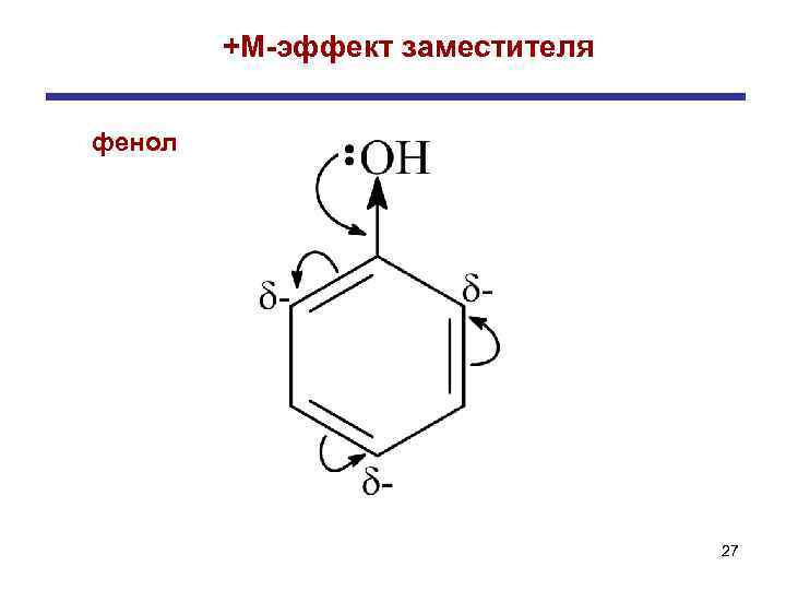 +М-эффект заместителя фенол 27 