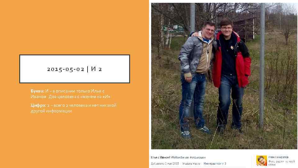 2015 -05 -02 | И 2 Буква: И – в описании только Илья с