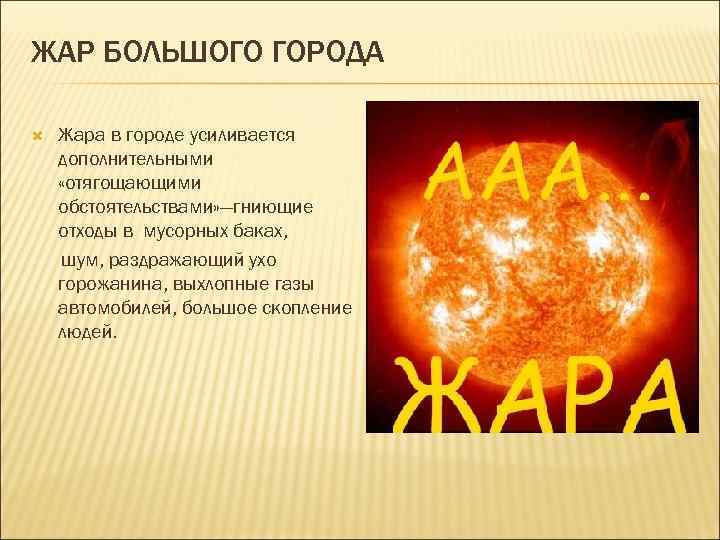 ЖАР БОЛЬШОГО ГОРОДА Жара в городе усиливается дополнительными «отягощающими обстоятельствами» —гниющие отходы в мусорных