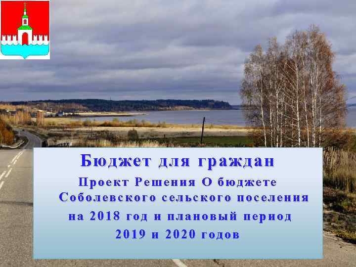 Бюджет для граждан Проект Решения О бюджете Соболевского сельского поселения на 2018 год и