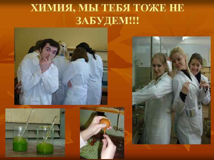 ХИМИЯ, МЫ ТЕБЯ ТОЖЕ НЕ ЗАБУДЕМ!!! 