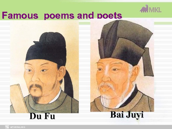 Famous poems and poets Du Fu Bai Juyi 