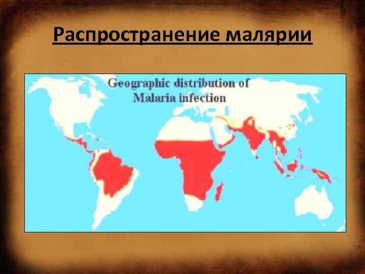 Распространение малярии 