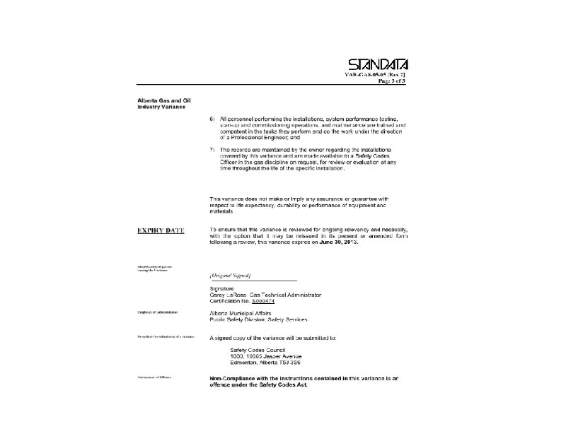 Province Wide Variance 