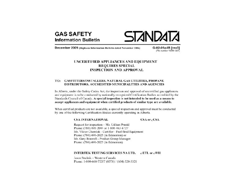 INSPECTION AND APPROVAL REQUIRED 