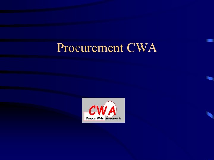 Procurement CWA 