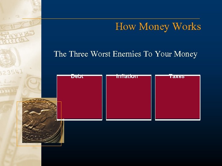 How Money Works The Three Worst Enemies To Your Money Debt Inflation Taxes 