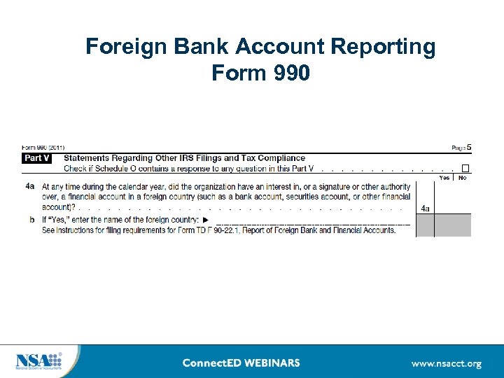 Foreign Bank Account Reporting Form 990 