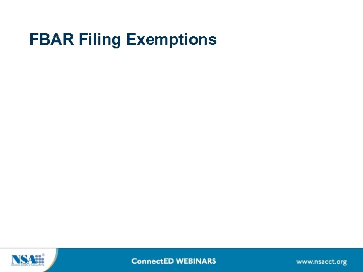 FBAR Filing Exemptions 