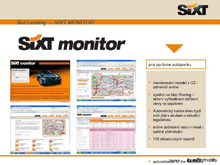 Sixt Leasing - SIXT MONITOR pro správce autoparku § monitorování vozidel v CZ i