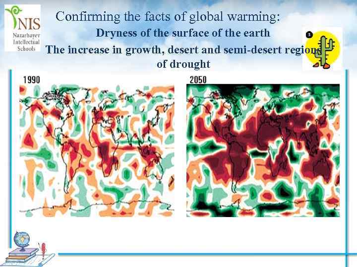 Confirming the facts of global warming: Dryness of the surface of the earth The