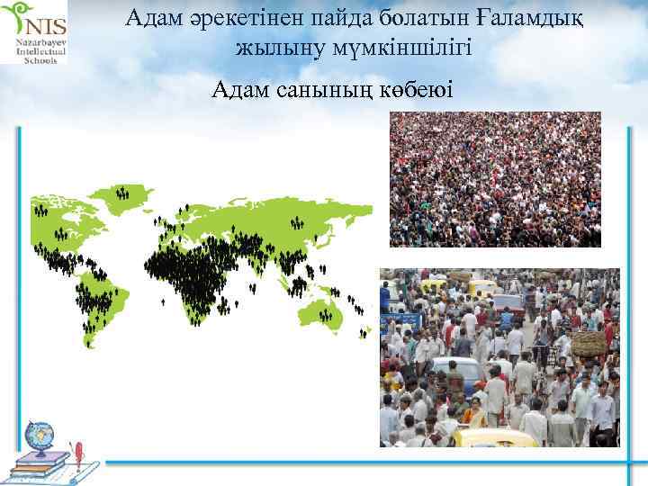 Адам әрекетінен пайда болатын Ғаламдық жылыну мүмкіншілігі Адам санының көбеюі 