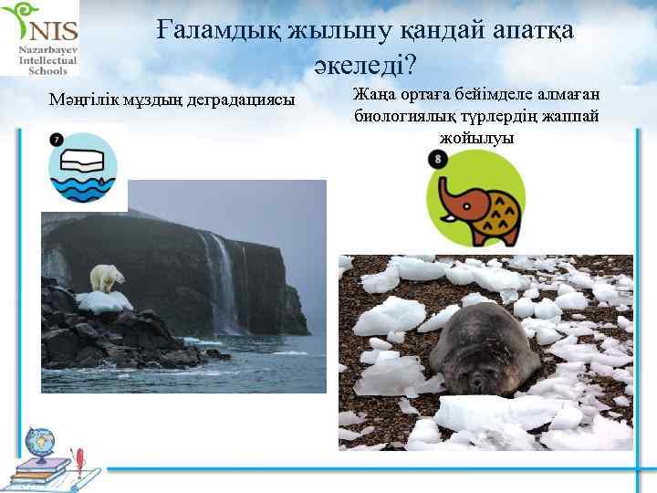 Ғаламдық жылыну қандай апатқа әкеледі? Мәңгілік мұздың деградациясы Жаңа ортаға бейімделе алмаған биологиялық түрлердің