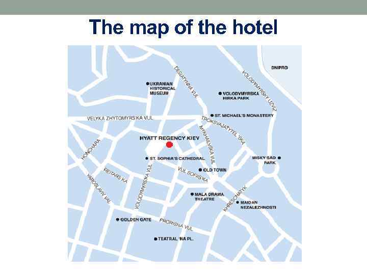 The map of the hotel 